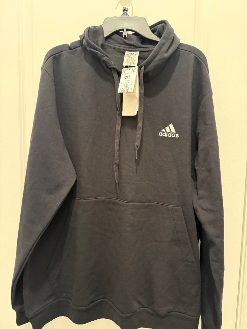 Adidas Essential Hooded Navy Sweat Shirt. NWT